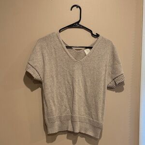 Joie Tan Short Sleeve Sweater Top